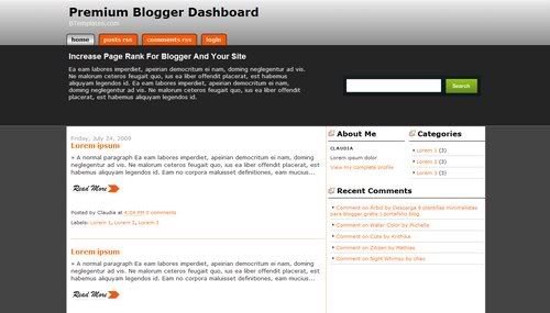 Premium Blogger Dashboard