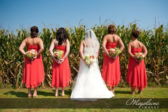 Bridesmaids with Corn