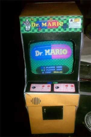 arcade cabinet  Dr. papercraft Mario Arcade Papercraft Cabinet