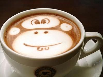 coffee art monkey Pictures, Images and Photos