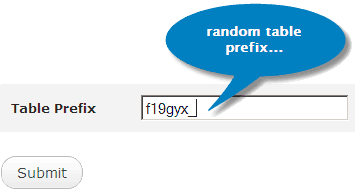 Wordpress Database Table Prefix