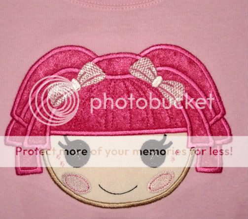 Custom Applique LaLaLoopsy doll tshirt tee  