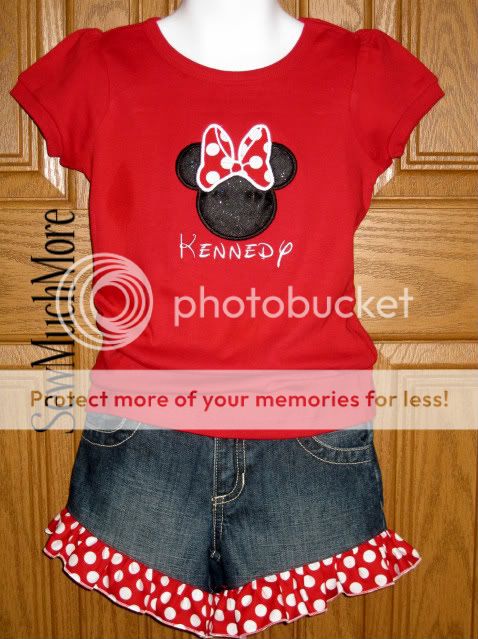 Custom Personalized Disney Minnie Mouse Mickey T Shirt Shorts Capris Girls