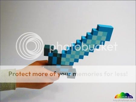 Minecraft Sword & Pickaxe Papercraft